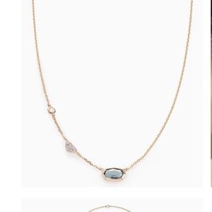Kendra Scott Aryn Pendant Necklace In London Blue Topaz And 14k Yellow Gold